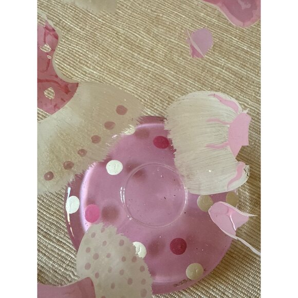 Hand Painted Lolita "Ballerina Swirl" Ice Cream Bowl Dish Pink - Picture 7 of 12